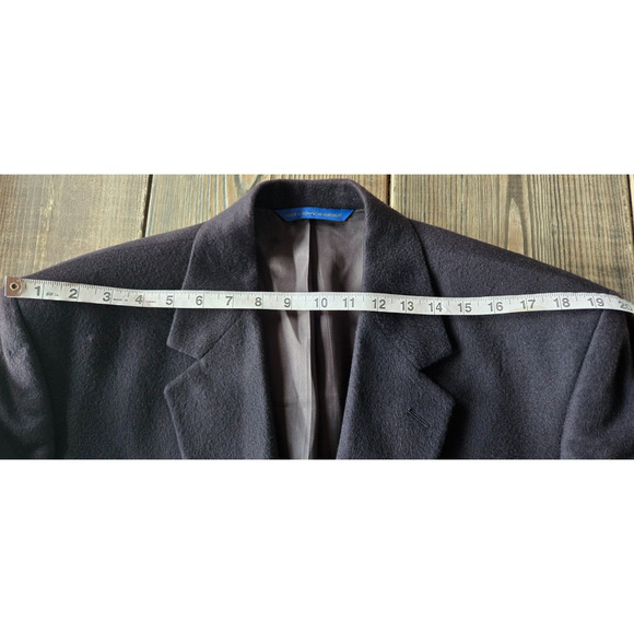 Vintage Joseph & Lyman 100% Cashmere Blazer 46R Black Sport Coat Winter Jacket - Picture 7 of 13